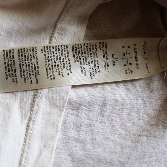 BNWT SS25 RICK OWENS "HOLLYWOOD" BRAD T TSHIRT M - Picture 9 of 11